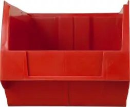 Ящик (лоток) пластиковый сплошной, 400x230x200 мм, 18.4 л, красный [5004]