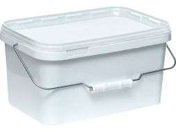 Ведро пластиковое прямоугольное, 5.8 л, белый [5122]