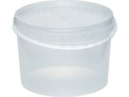 Ведро пластиковое круглое с прозрачной крышкой, 3.25 л [4141]