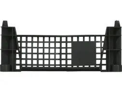 Ящик пластиковый перфорированный, 400x300x110 мм, 9 л, черный [101]