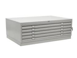 Шкаф металлический картотечный (картотека) для чертежей ПРАКТИК A0-5, А0, 5 ящиков, 491x1359x927 мм