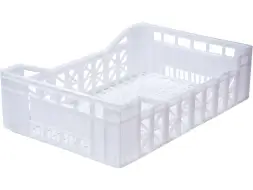 Ящик пластиковый морозостойкий перфорированный, 600x400x165 мм, 25 л, белый [165 ВС]
