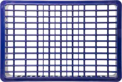 Ящик пластиковый перфорированный, 600x400x150 мм, 28 л, синий [418]