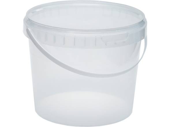 Ведро пластиковое круглое с прозрачной крышкой, 2.3 л [4063]