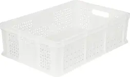 Ящик пластиковый перфорированный, 600×400×180 мм, 35 л, синий [706.01.01 м]