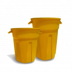 Бак 60 литров с крышкой универсальный желтый